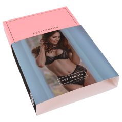 Petite Noir Exclusive - raidallinen rintaliivisetti (musta)