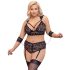 Cottelli Bondage Plus Size - pitsialusasu (musta) - 4XL