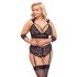 Cottelli Bondage Plus Size - pitsialusasu (musta) - 4XL