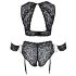 Cottelli Bondage Plus Size - pitsialusasu (musta) - 4XL