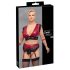 Cottelli Bondage Plus Size - pitsinen rintaliivisetti (punainen)