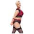 Cottelli Bondage Plus Size - pitsinen rintaliivisetti (punainen)