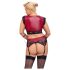 Cottelli Bondage Plus Size - pitsinen rintaliivisetti (punainen)