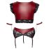 Cottelli Bondage Plus Size - pitsinen rintaliivisetti (punainen)