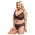 Cottelli Plus Size - läpikuultava kuvioitu rintaliivisetti (liila)
