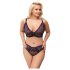 Cottelli Plus Size - läpikuultava kuviollinen rintaliivisetti (liila) - 2XL