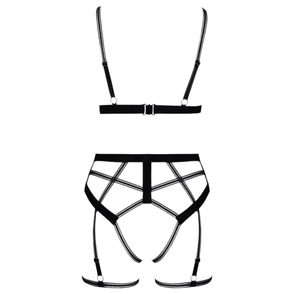 Cottelli - kaksiosainen harness-setti - musta - XL