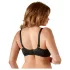 Cottelli Plus Size - rintaliivit ilman kuppeja - musta - 90D