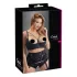 Cottelli Plus Size - rintaliivit avoin, olkaimilla ja renkailla - musta - 95E