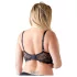 Cottelli Plus Size - rintaliivit avoin, olkaimilla ja renkailla - musta - 95E