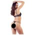 Cottelli - Mustat remmirintaliivit ja stringit - 85B/L