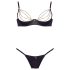 Cottelli - Strassi-ketjubraletti satiini (musta) - 85C/L