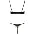 Cottelli - Strassi-ketjubraletti satiini (musta) - 85C/L