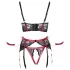 Cottelli Bondage - matt pitsinen rintaliivisetti - punainen - L