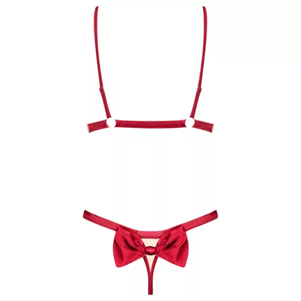 Obsessive Rubinesa - alusasusetti - avoin malli - punainen - L/XL