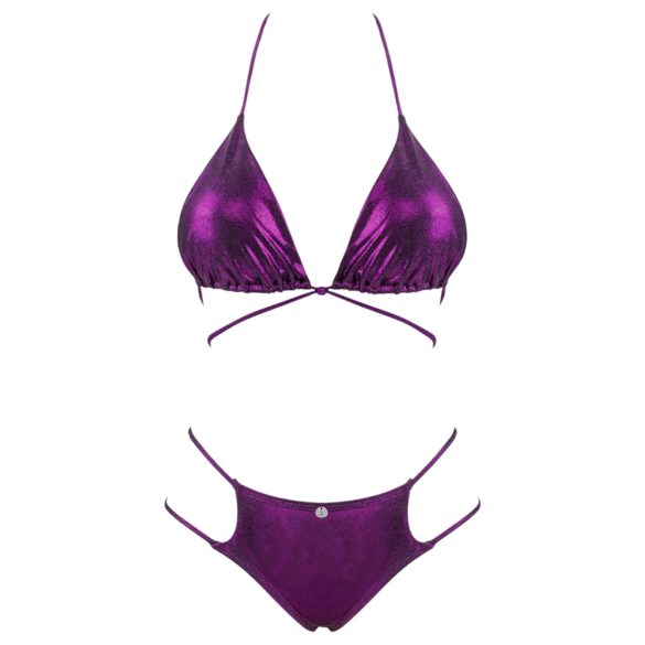 Obsessive Balitta - kiiltävä, kaulapannallinen bikini (violetti) - L