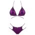 Obsessive Balitta - kiiltävä, kaulapannallinen bikini (violetti) - L