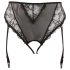 Cottelli Plus Size - pitsinen sukkanauhavyö alushousut (musta) - XXL