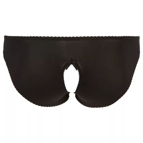 Cottelli Plus Size - pitsinen, avoin alushousu (musta) - XL