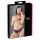 Cottelli - stringit naisille - avoin pitsi rusetti - musta - XL