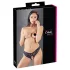 Cottelli - stringit naisille - avoin pitsi rusetti - musta - XL