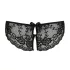 Cottelli - stringit naisille - avoin pitsi rusetti - musta - XL