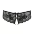 Cottelli - stringit naisille - avoin pitsi rusetti - musta - XL