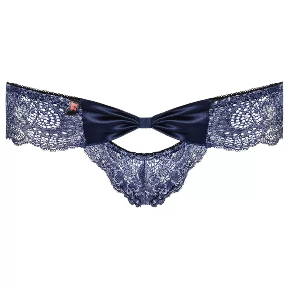 Obsessive Auroria - naisten pitsialushousut rusetilla - sininen - L/XL