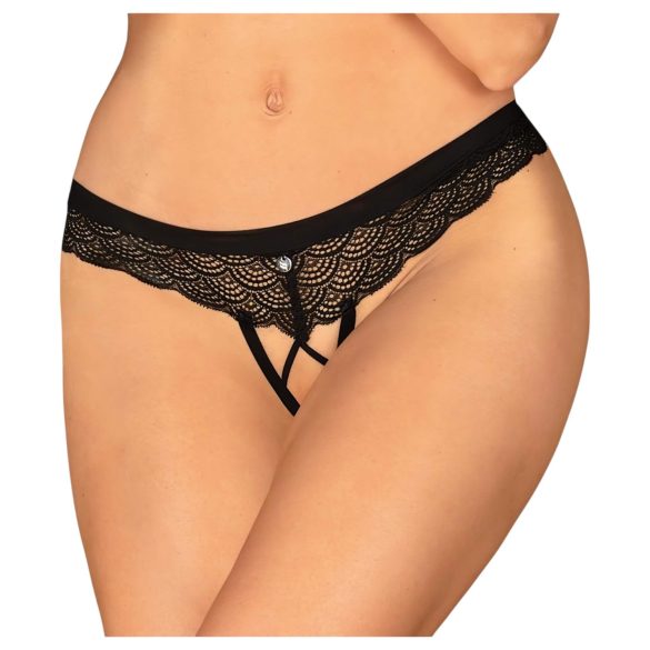 Obsessive Chemeris - avoimet stringit (musta) - XL/XXL