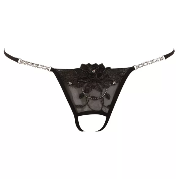 Cottelli - avoin stringit - kimaltava kukka - M/L