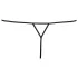 Cottelli - Naisten stringit strasseilla - avoin haaroista - musta - M/L