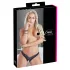 Cottelli - avoimet naisten stringit helmi koristelu musta - XL