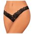 Obsessive Donna Dream - pitsinen avoin stringi (musta) - M/L