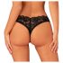 Obsessive Donna Dream - pitsinen avoin stringi (musta) - M/L