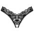 Obsessive Donna Dream - pitsinen avoin stringi (musta) - M/L