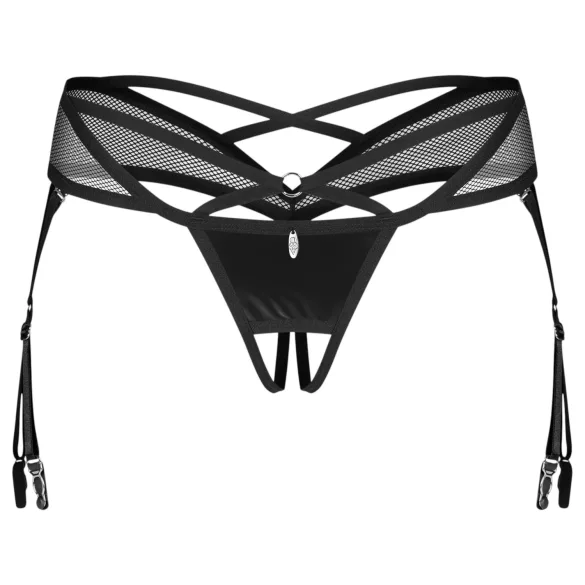 Obsessive Dominna - sträppiharness sukkanauhaliivi - musta - L/XL