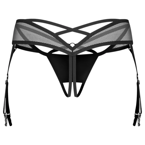 Obsessive Dominna - sträppiharness sukkanauhaliivi - musta - L/XL