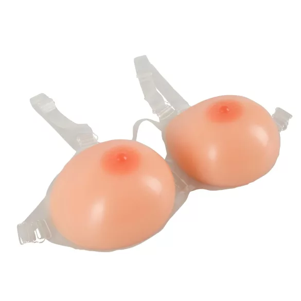Cottelli - silikoniset push up -rinnat strap-on - 2x1200g