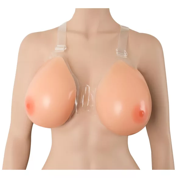 Cottelli - silikoniset push up -rinnat strap-on - 2x1200g