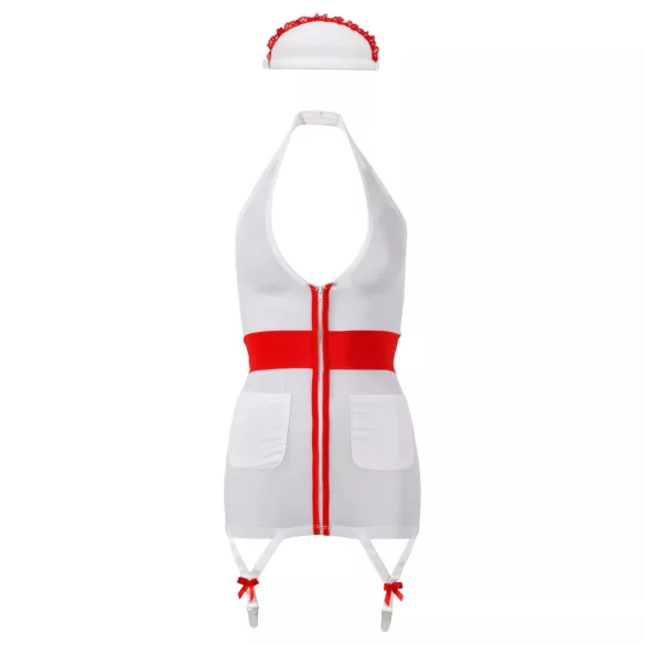 Cottelli - Sukkanauhaliivi hoitaja-asu - valkoinen - M