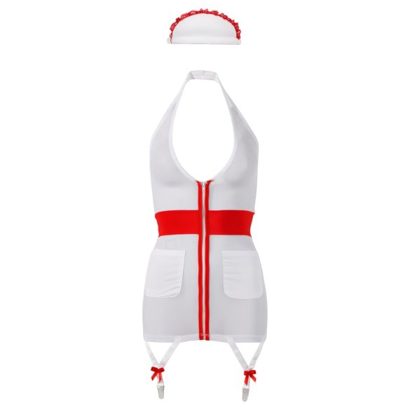 Cottelli - Sukkanauhaliivi hoitaja-asu - valkoinen - XL