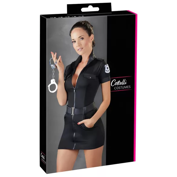 Cottelli Police - poliisiasu naisille - musta - L