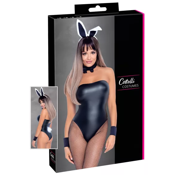 Cottelli Bunny - seksikäs pupuasu - kiiltävä - 5 osaa