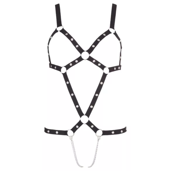 Bad Kitty - harness-body niiteillä - musta (S-L)