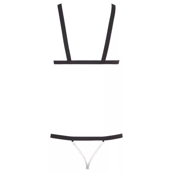 Bad Kitty - harness-body niiteillä - musta (S-L)