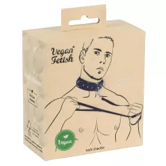   Vegan Fetish - kaulapanta ja talutushihna neppareilla - musta