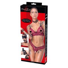 Bad Kitty - bondage-setti - 6 osaa - musta