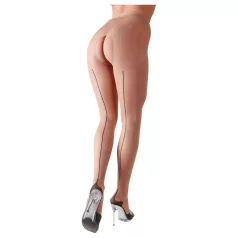 Cottelli - Sukat raitakuviolla - ihonvärinen