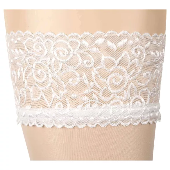 Cottelli - Sukkanauhasukat - Satiini - valkoinen - 3/M-L