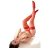 Cottelli - Satiinipintaiset stay-up-sukat - punainen - 5/XL